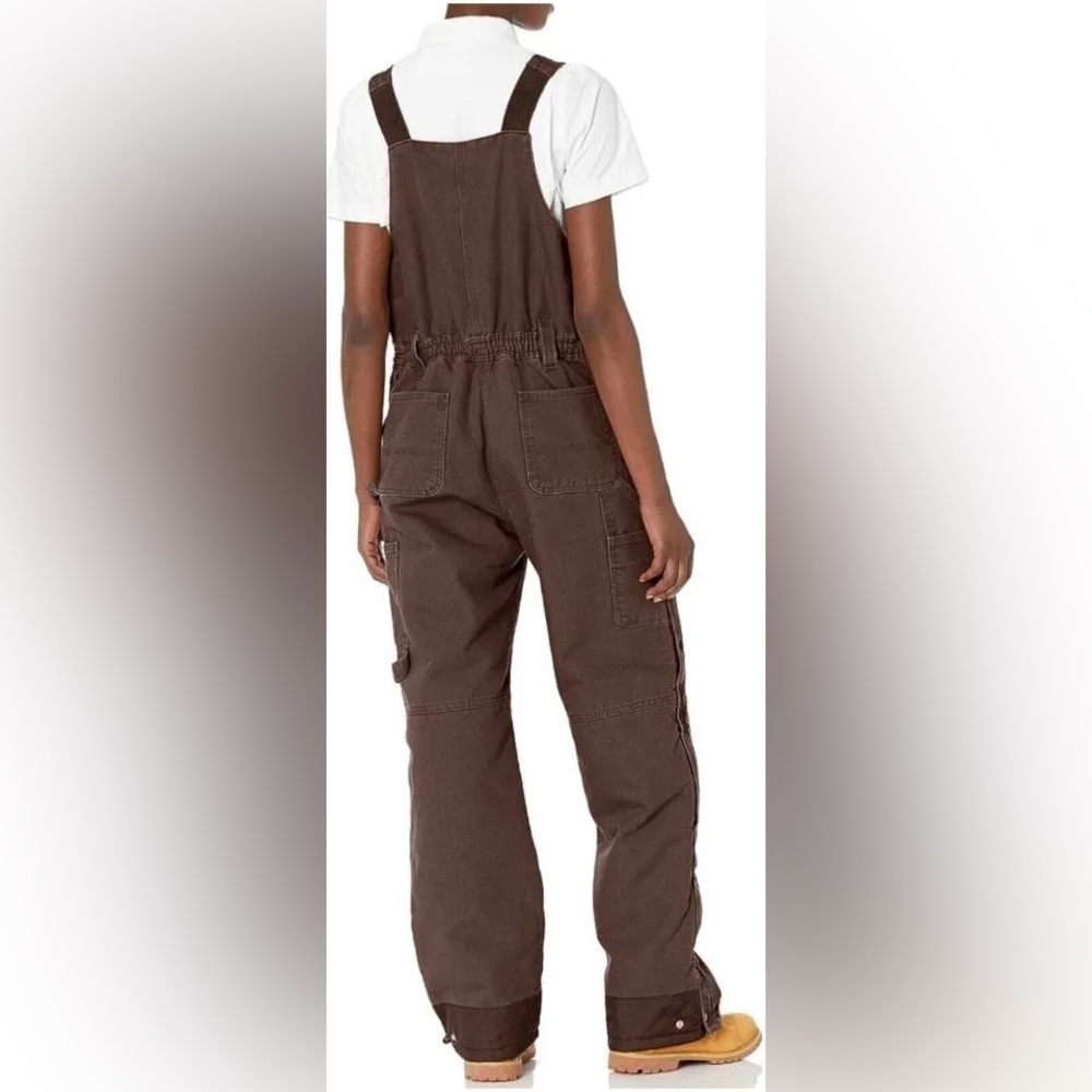Women’s Carhartt Weathered Duck Wildwood Bib Overalls - Brown - 1X - New